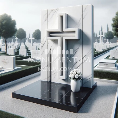 Пам'ятники Хрести з мармуру MKR00009 фото