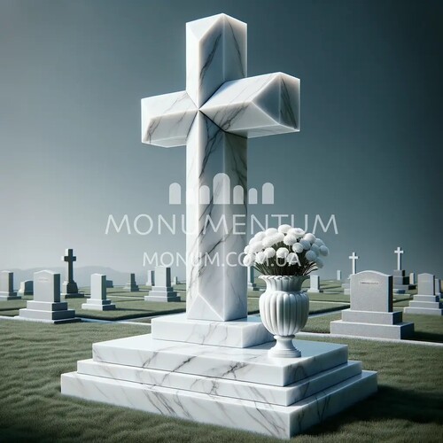 Пам'ятники Хрести з мармуру MKR00018 фото
