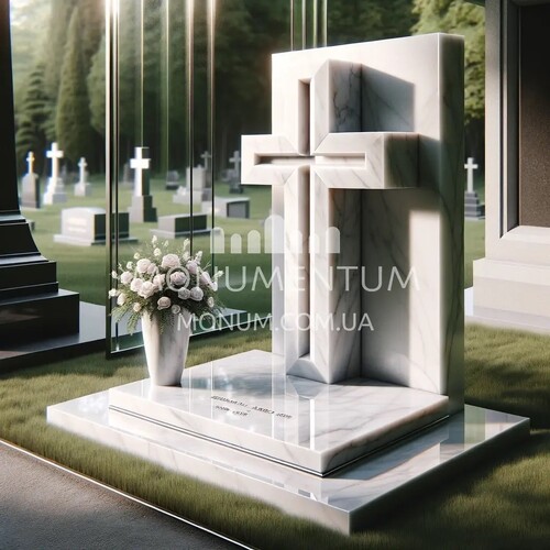 Памятники Кресты из мрамора MKR00031 фото