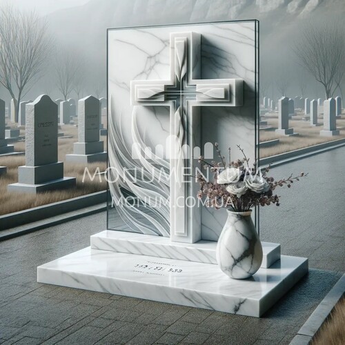 Памятники Кресты из мрамора MKR00032 фото