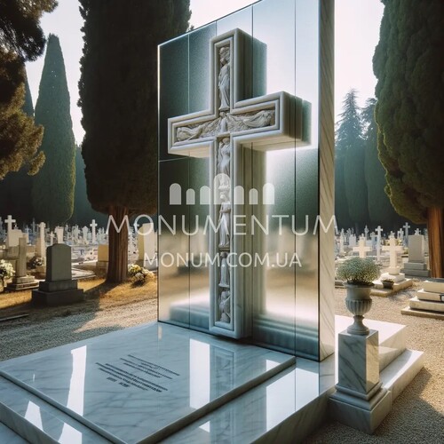 Памятники Кресты из мрамора MKR00034 фото