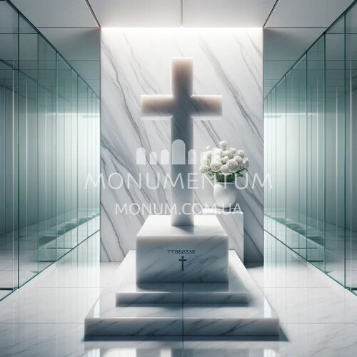 Памятники Кресты из мрамора MKR00038 фото