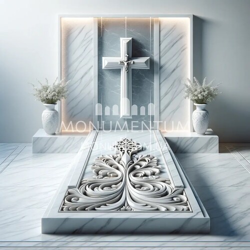Памятники Кресты из мрамора MKR00037 фото