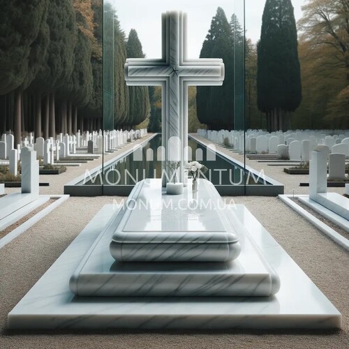 Памятники Кресты из мрамора MKR00036 фото