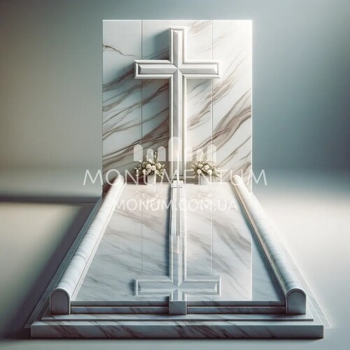 Памятники Кресты из мрамора MKR00046 фото