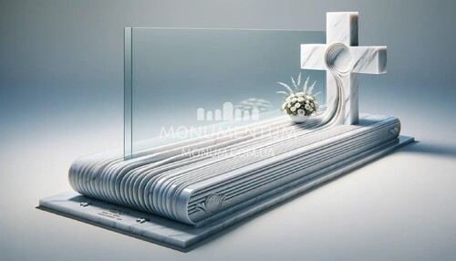 Памятники Кресты из мрамора MKR00048 фото