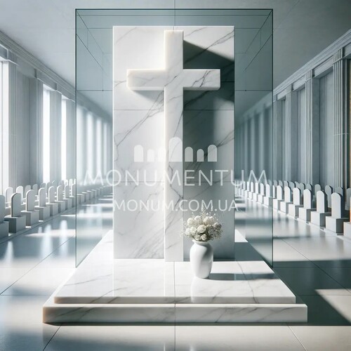 Памятники Кресты из мрамора MKR00054 фото