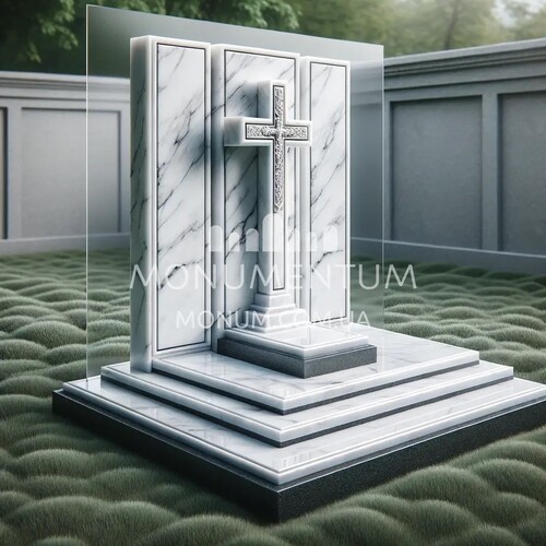 Памятники Кресты из мрамора MKR00057 фото