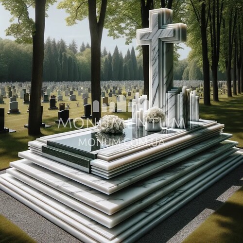 Памятники Кресты из мрамора MKR00056 фото