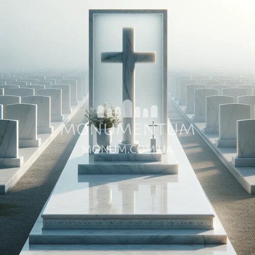 Памятники Кресты из мрамора MKR00055 фото