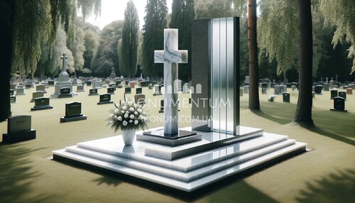 Памятники Кресты из мрамора MKR00060 фото