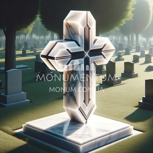 Памятники Кресты из мрамора MKR00063 фото