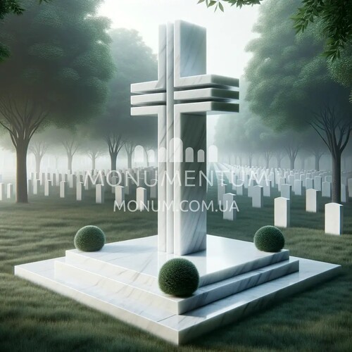 Памятники Кресты из мрамора MKR00064 фото