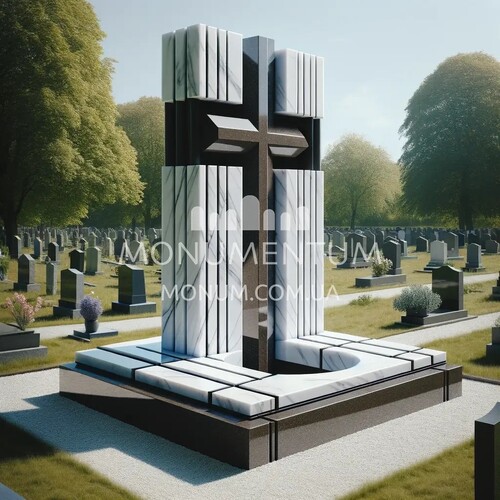 Памятники Кресты из мрамора MKR00069 фото