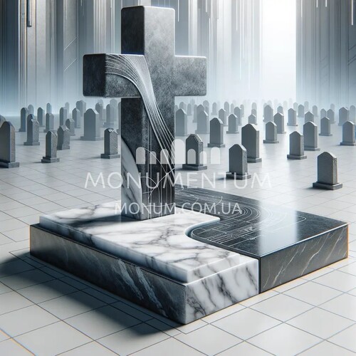 Памятники Кресты из мрамора MKR00070 фото