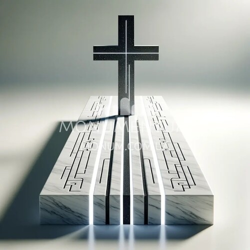 Памятники Кресты из мрамора MKR00071 фото