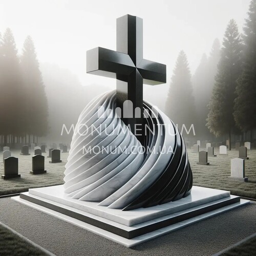 Памятники Кресты из мрамора MKR00073 фото