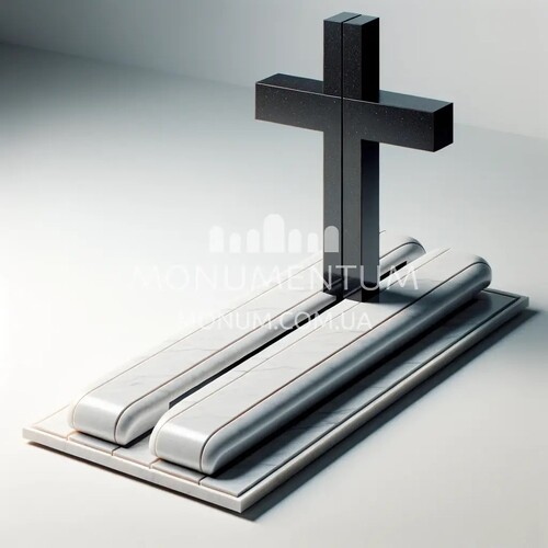 Памятники Кресты из мрамора MKR00074 фото