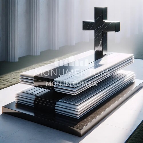 Памятники Кресты из мрамора MKR00075 фото