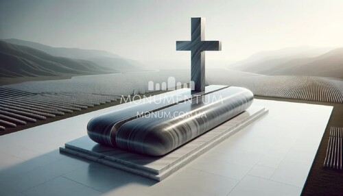 Памятники Кресты из мрамора MKR00077 фото