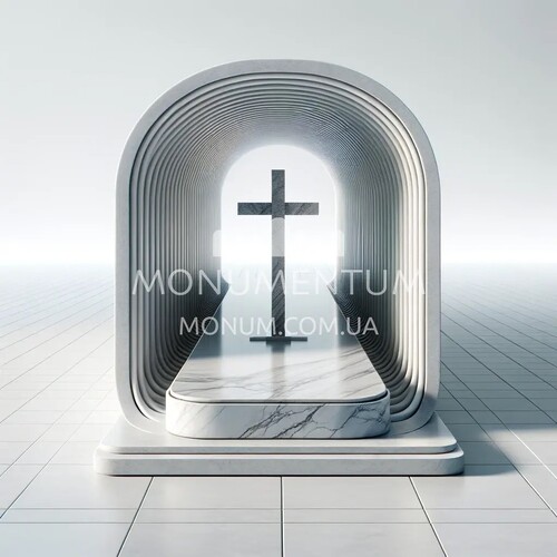 Памятники Кресты из мрамора MKR00079 фото