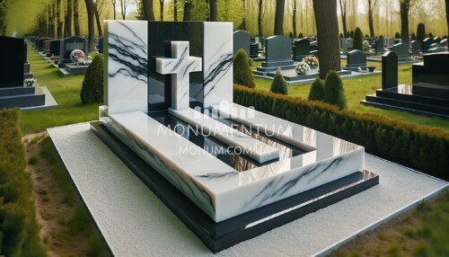 Памятники Кресты из мрамора MKR00080 фото