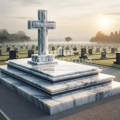 Памятники Кресты из мрамора MKR00082 фото