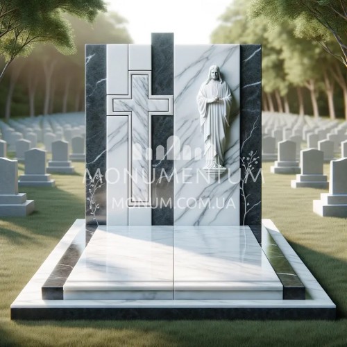 Памятники Кресты из мрамора MKR00083 фото