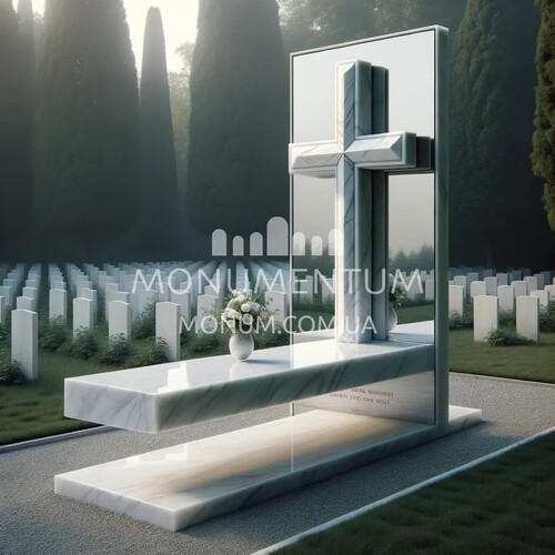 Памятники Кресты из мрамора MKR00088 фото