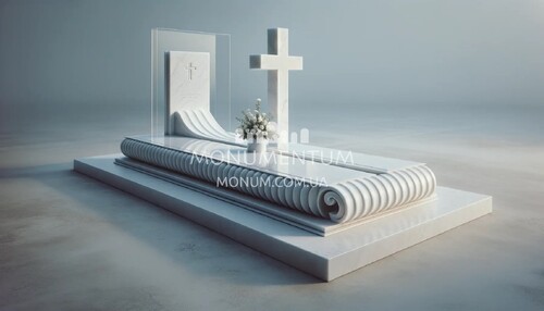 Памятники Кресты из мрамора MKR00090 фото