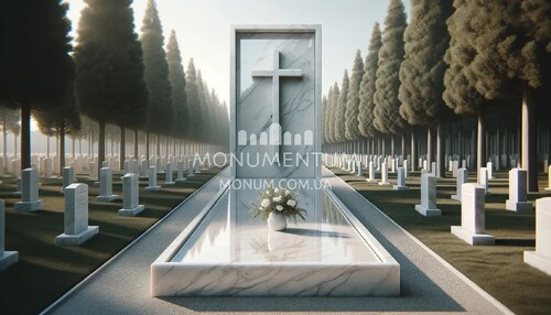 Памятники Кресты из мрамора MKR00091 фото