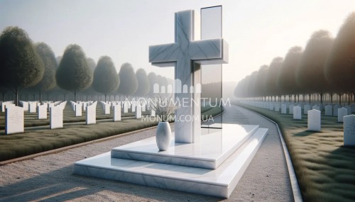 Памятники Кресты из мрамора MKR00093 фото