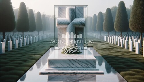 Памятники Кресты из мрамора MKR00092 фото