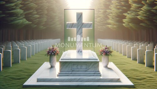 Памятники Кресты из мрамора MKR00095 фото