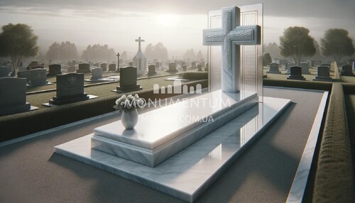 Памятники Кресты из мрамора MKR00099 фото