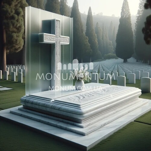 Пам'ятники Хрести з мармуру MKR00102 фото