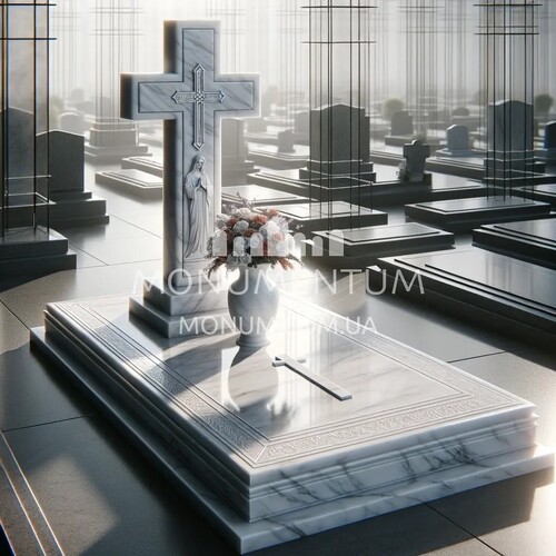 Пам'ятники Хрести з мармуру MKR00103 фото
