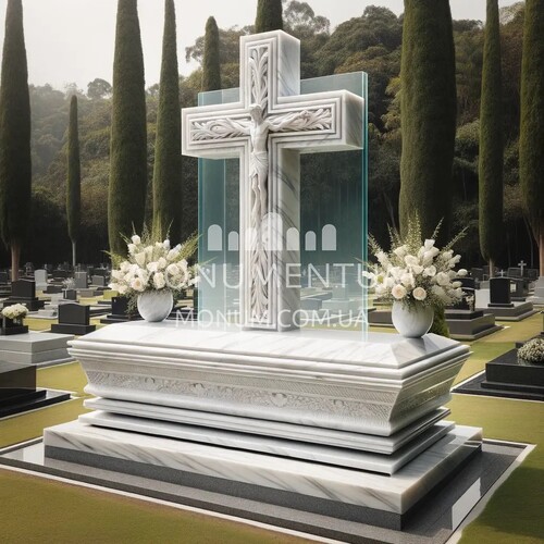 Пам'ятники Хрести з мармуру MKR00104 фото