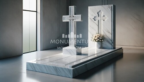 Пам'ятники Хрести з мармуру MKR00106 фото