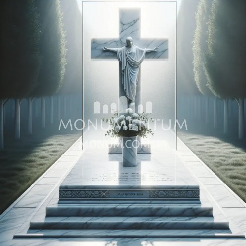 Памятники Кресты из мрамора MKR00113 фото