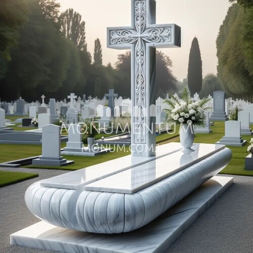 Памятники Кресты из мрамора MKR00111 фото