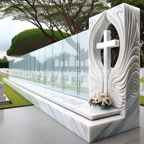 Памятники Кресты из мрамора MKR00118 фото