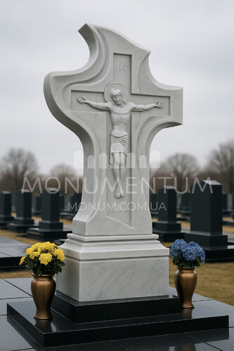 Пам'ятники Хрести з мармуру MKR2609 фото