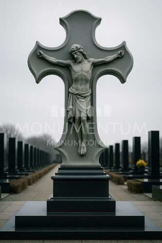 Пам'ятники Хрести з мармуру MKR26010 фото